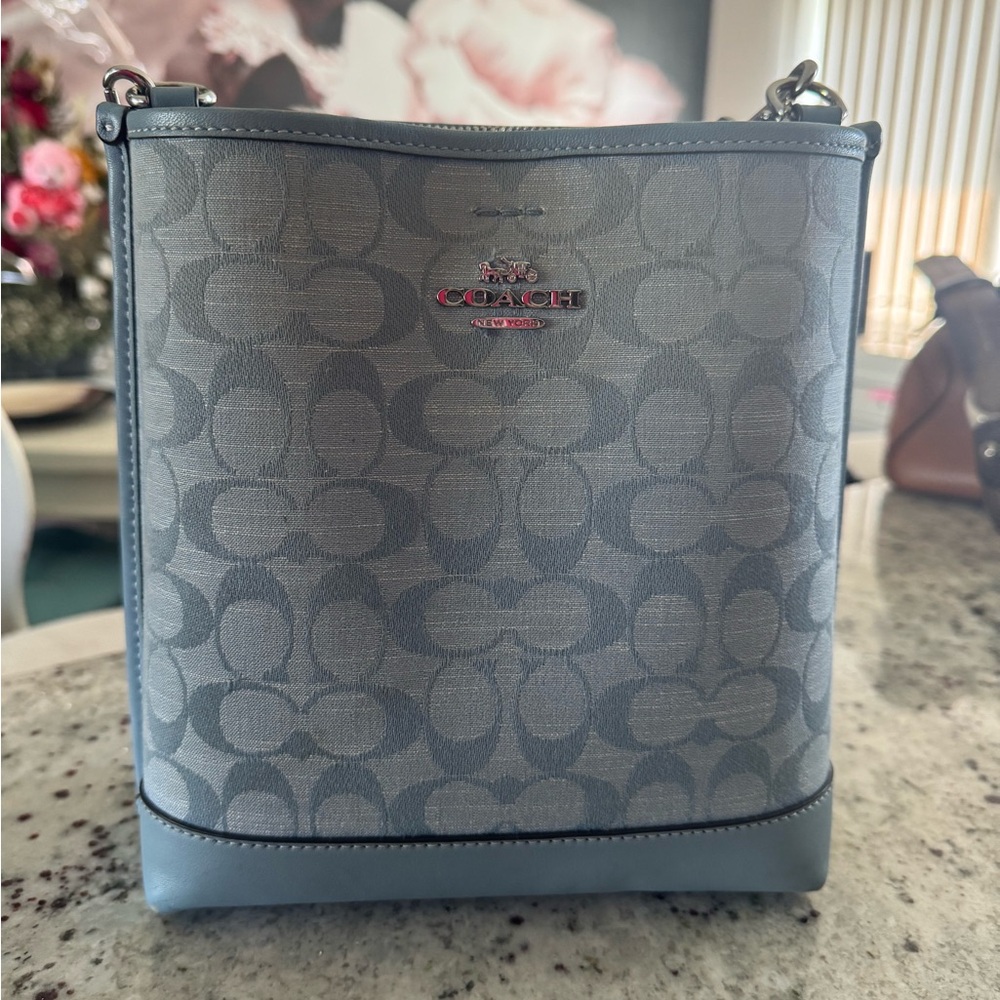 Coach Blue Signature Shoulder Bag